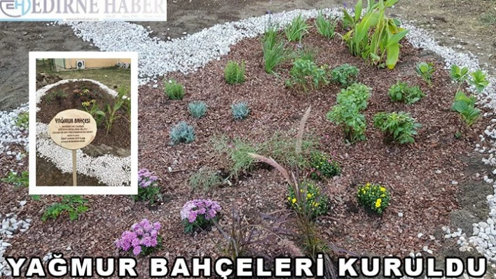 Trakya Üniversitesi'nde yağmur bahçeleri kuruldu