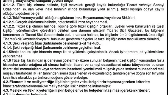İhale İlanı
