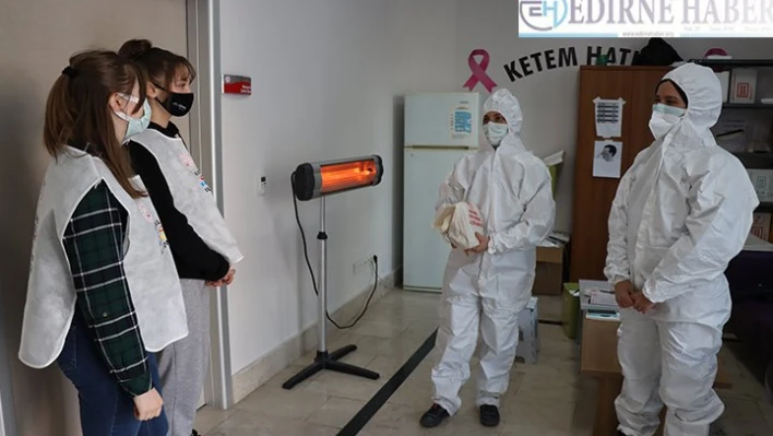 Kırklareli'nde öğrenciler kadın filyasyon ekiplerini ziyaret etti