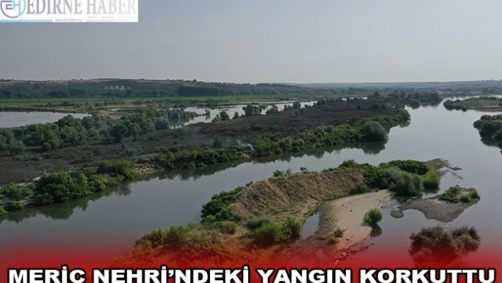 Adacıkta çıkan yangın kendiliğinden söndü