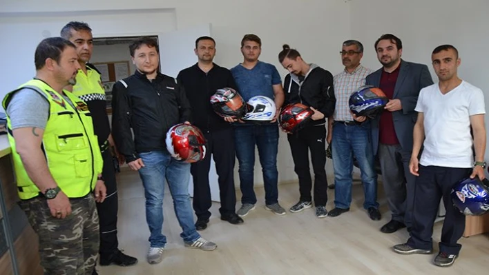 Kask dağıtıldı