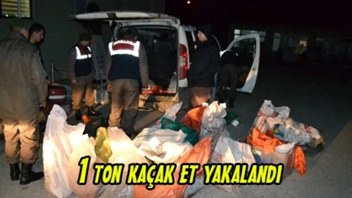 1 ton kaçak et yakalandı