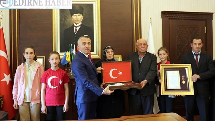 Kırklareli'nde Devlet Övünç Madalyası Tevcih Töreni