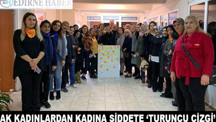 AK Kadınlardan kadına şiddete karşı 'turuncu çizgi'