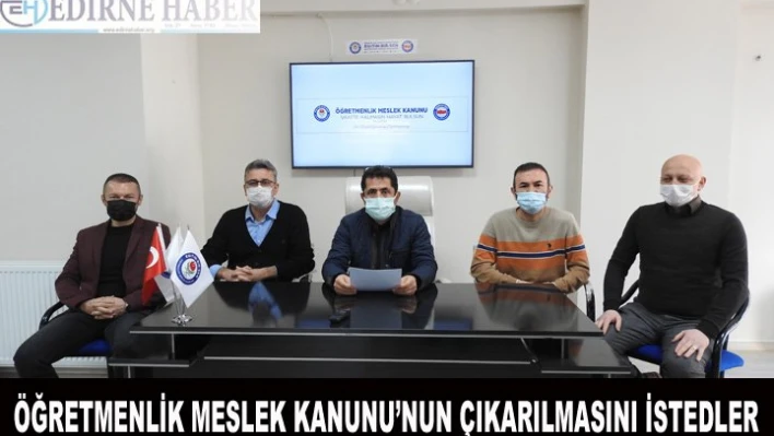 'Öğretmenlik Meslek Kanunu bir an önce çıkarılsın'