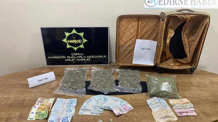 Tekirdağ'da 1,5 kilo uyuşturucu ele geçirilen operasyonda 2 kişi gözaltına alındı