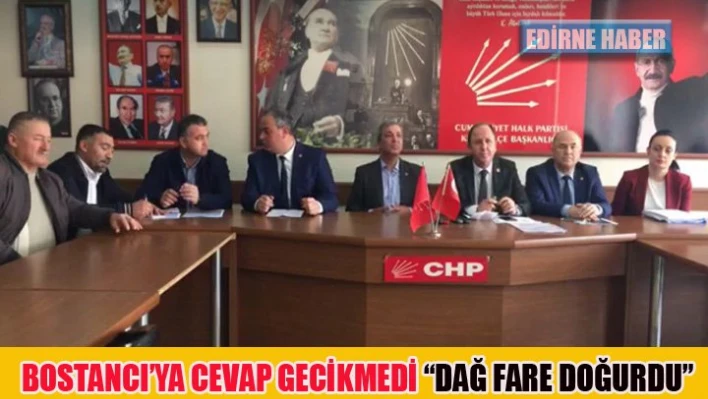 Bostancı'ya cevap gecikmedi