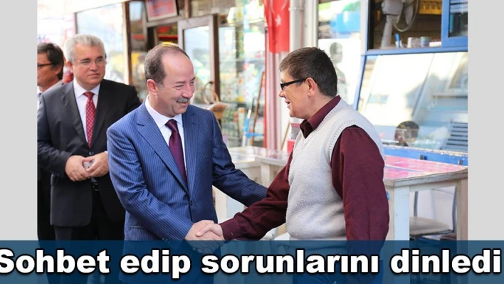 Esnafı ziyaret etti