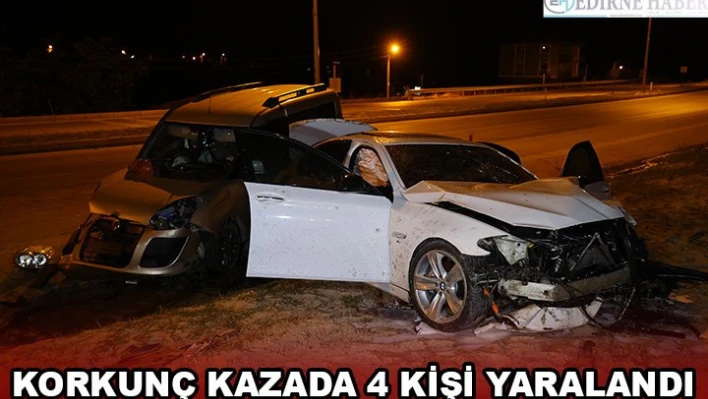 Korkunç kazada 4 kişi yaralandı