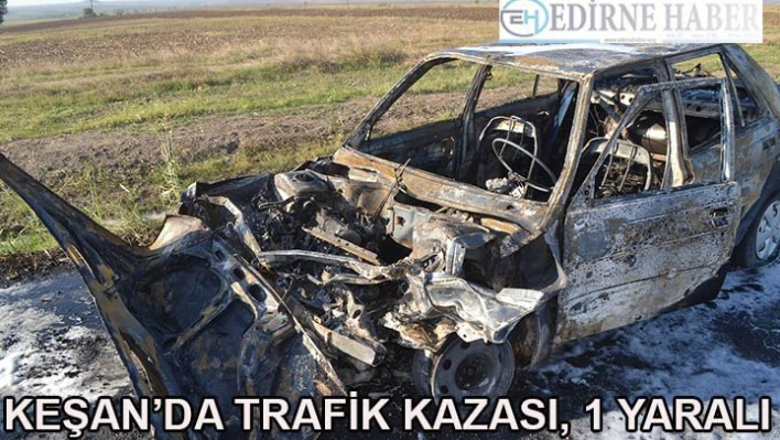 Trafik kazası, 1 yaralı