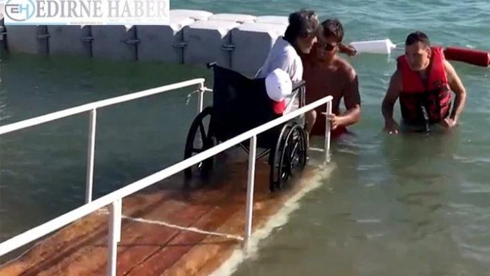 Erikli'de engelliler için yapılan plaj hizmete girdi
