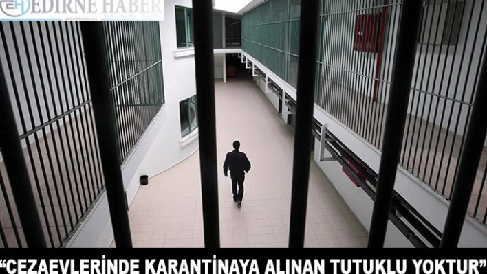 'Cezaevlerinde karantinaya alınan tutuklu bulunmamaktadır'