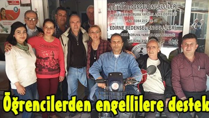 Öğrencilerden engellilere destek