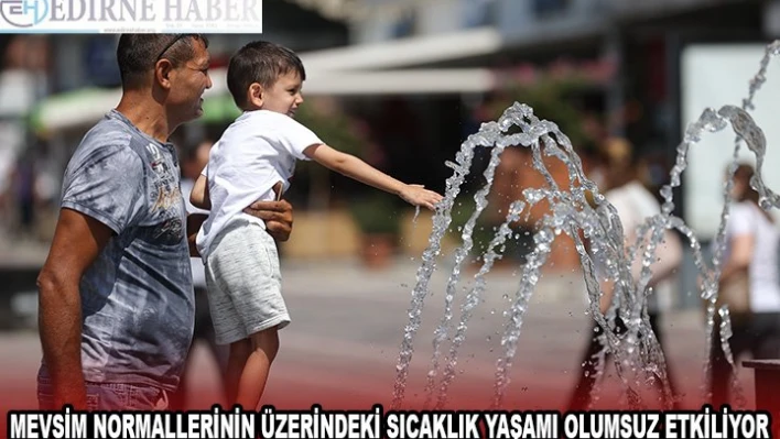 Edirne'de mevsim normallerinin üzerindeki sıcaklık yaşamı olumsuz etkiliyor