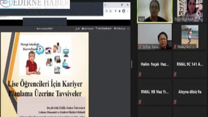 Doç. Dr. Yeşil lise öğrencilerine yönelik 'kariyer planlaması' söyleşisine katıldı