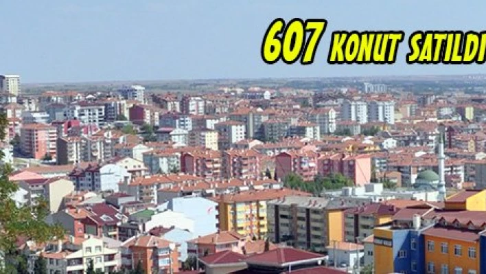 607 konut satıldı.