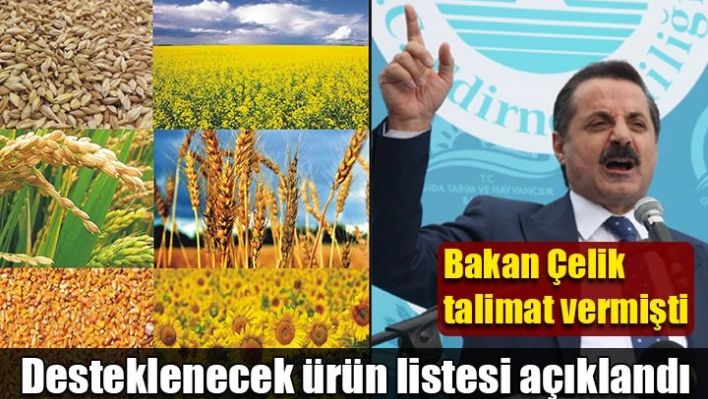 Hangi Tarım ürünleri desteklenecek?