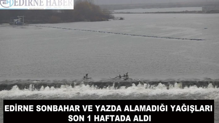 Edirne yaz ve sonbaharda alamadığı yağışları son bir haftada aldı