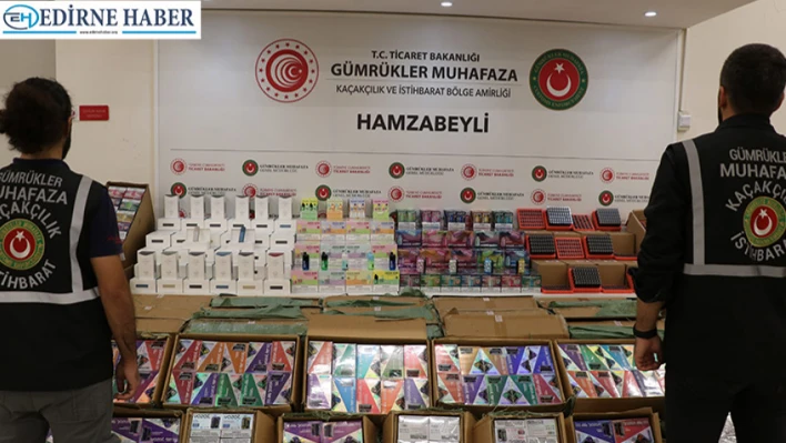 3 farklı operasyonda binlerce kaçak eşya ele geçirildi