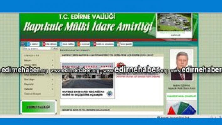 Sınır Kapısının resmi sitesi açıldı
