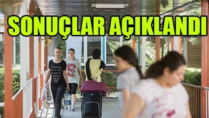 Sonuçlar açıklandı