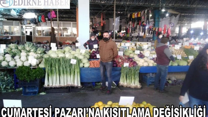 Cumartesi pazarına kısıtlama ayarı