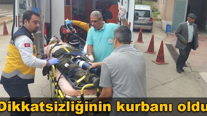 Elektrik akımına kapıldı