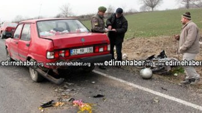 Havsa'da trafik kazası: 1 yaralı
