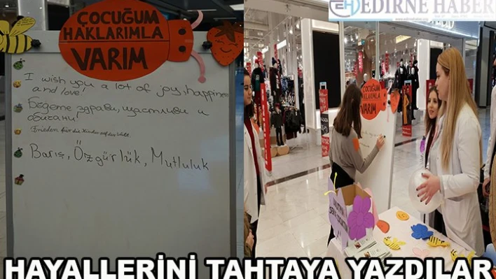Hayallerini tahtaya yazdılar
