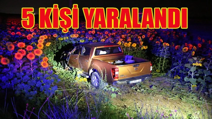 Traktörle çarpıştı