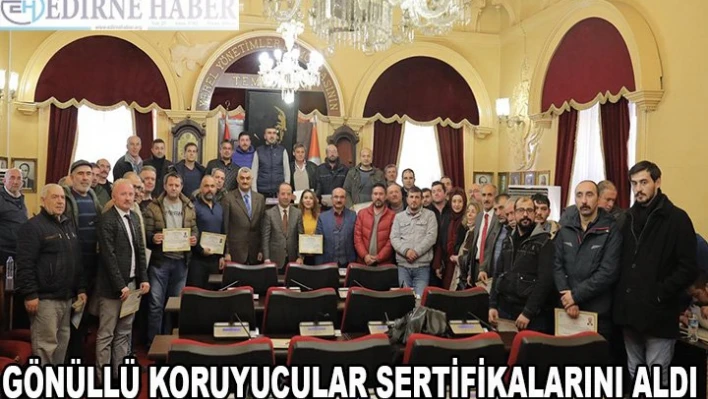 Hayvan koruma görevlisi sertifikası aldılar