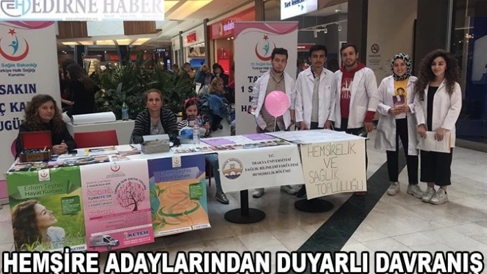 Hemşire adaylarından duyarlı davranış