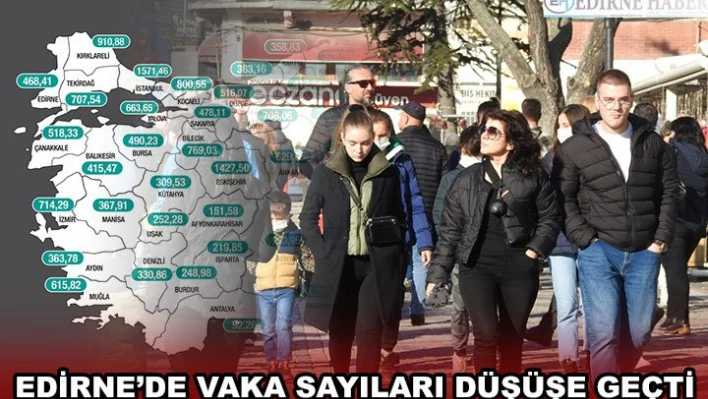 EDİRNE'DE VAKA SAYILARI DÜŞÜŞE GEÇTİ