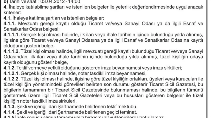 KREDİ YURTLAR KURUMU İLANI