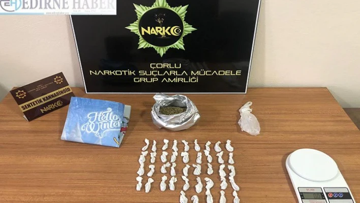 Çorlu'da uyuşturucu operasyonunda 1 şüpheli yakalandı