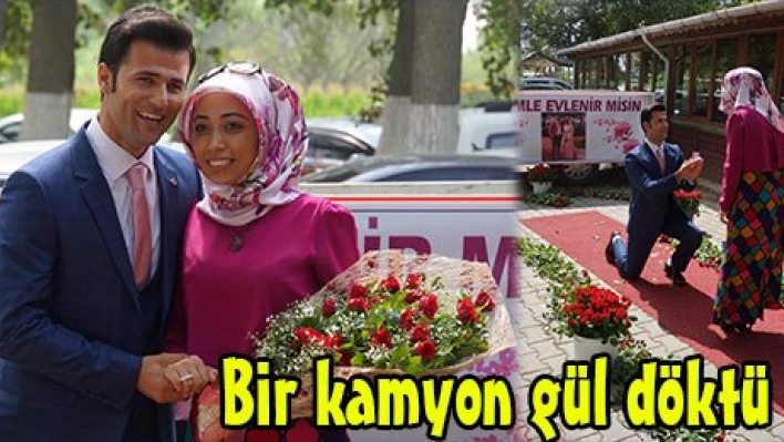 Bir kamyon gül döktü