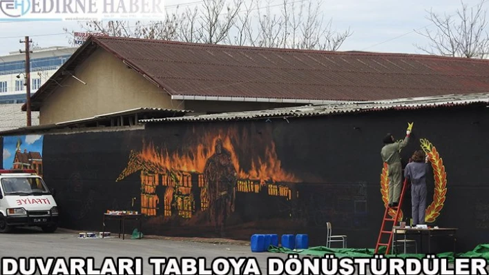 Duvarları tabloya dönüştürdüler