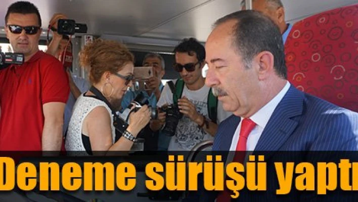 İlk test sürüşü Başkan Gürkan'dan