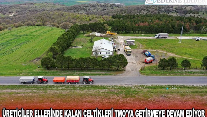 Edirne'de üreticiler ellerinde kalan çeltikleri TMO'ya getirmeye devam ediyor