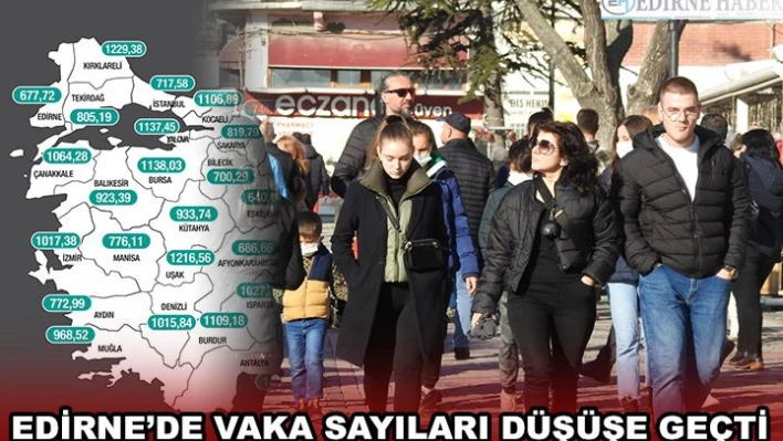 EDİRNE'DE VAKA SAYILARI DÜŞÜŞE GEÇTİ