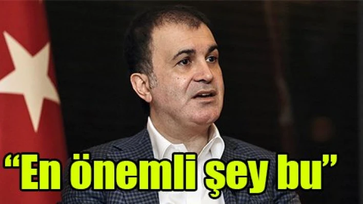 'En önemli şey bu'