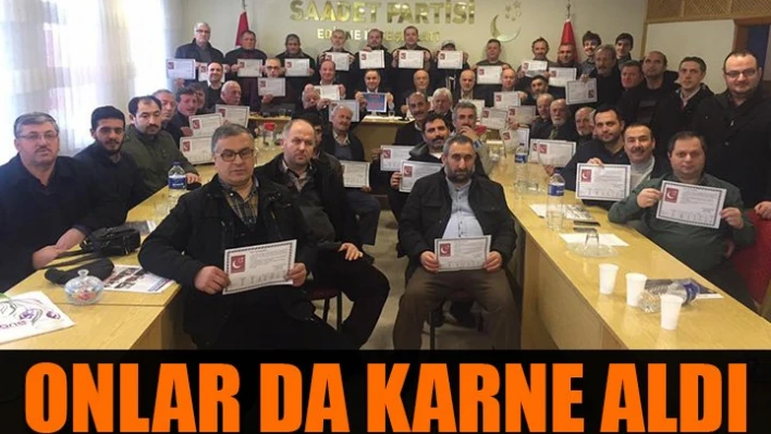 Karnelerini aldılar