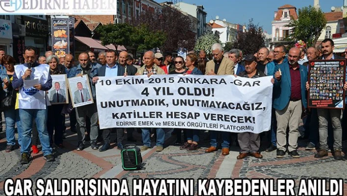 Gar saldırısında hayatını kaybedenler anıldı