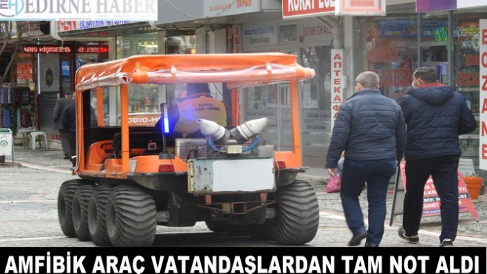 AmfibikÂ  araç, vatandaşlardan tam not aldı