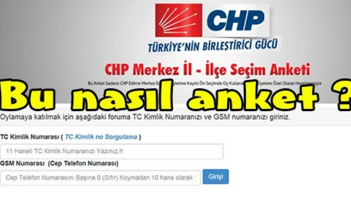 Bu nasıl anket?