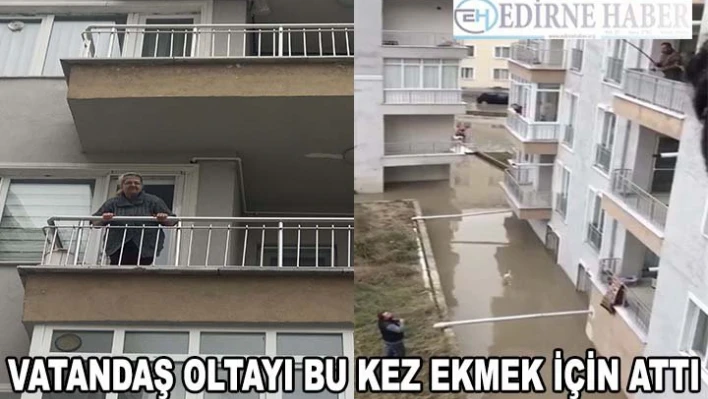 Vatandaş oltayı  ekmek için attı