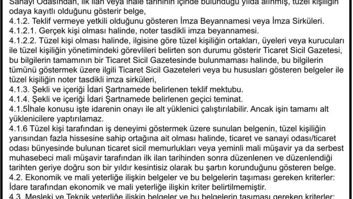 EDİRNE BELEDİYESİ İHALE İLANI