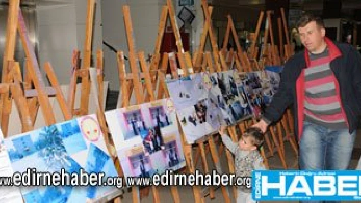 Alışveriş merkezinde resim sergisi