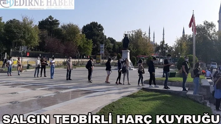 Salgın tedbirli harç kuyruğu