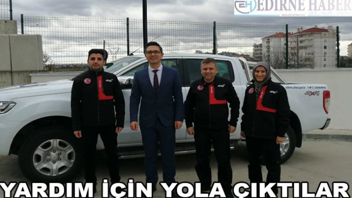 Yardım için yola çıktılar